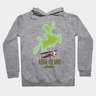 Adak Island Alaska map Hoodie